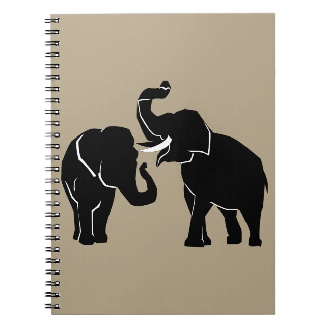 Couleurs personnalisées Carnet éléphant - Texte (Devant)