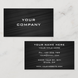 Couleurs personnalisées Carte de visite noir blanc