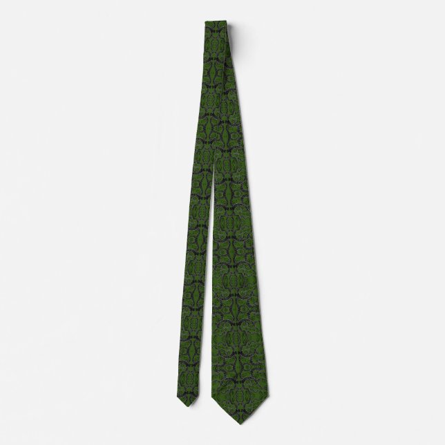 Couleurs Personnalisées Cravate - Vert Vert Vert n (Dos)