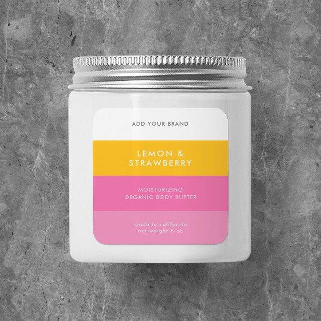 Couleurs personnalisées Étiquette de produit Bloc  (Créateur téléchargé)