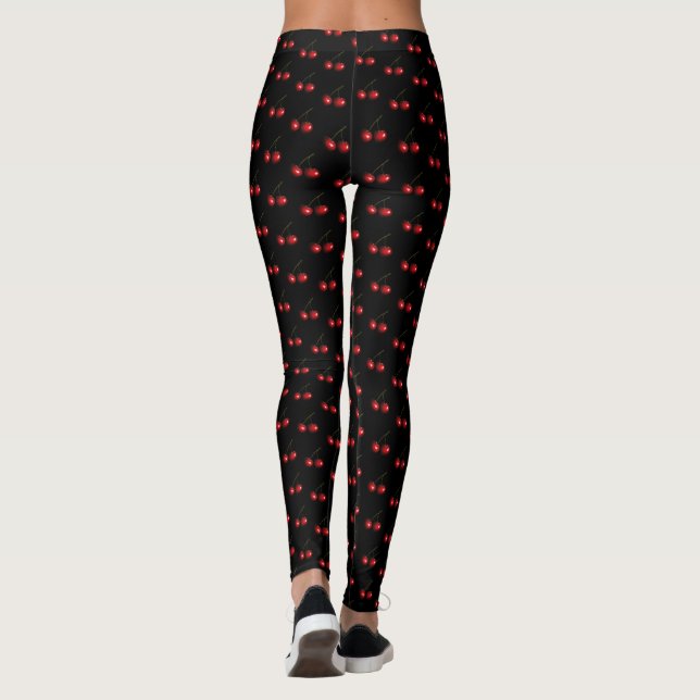Couleurs personnalisées Leggings avec des cerises  (Dos)