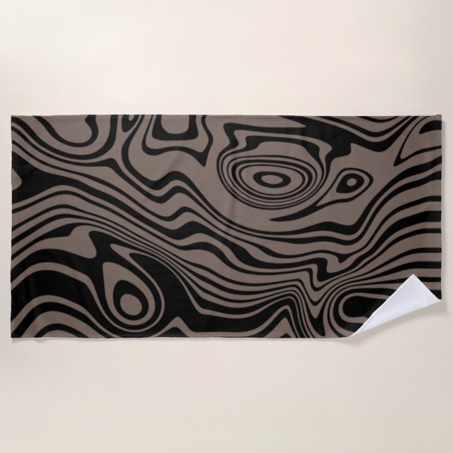 Couleurs Personnalisées Serviette de plage Vagues  (Devant)
