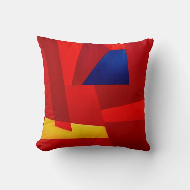 Couleurs primaires, coussin abstrait (Recto)