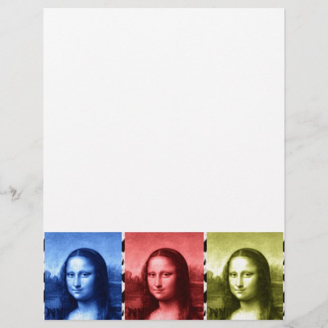 Couleurs primaires Mona Lisa Poster de animal (Devant)