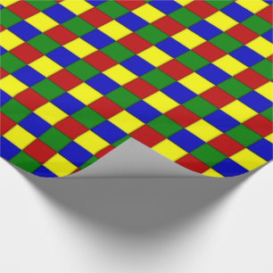 Couleurs primaires, PAPIER À CADEAU Carré biseauté