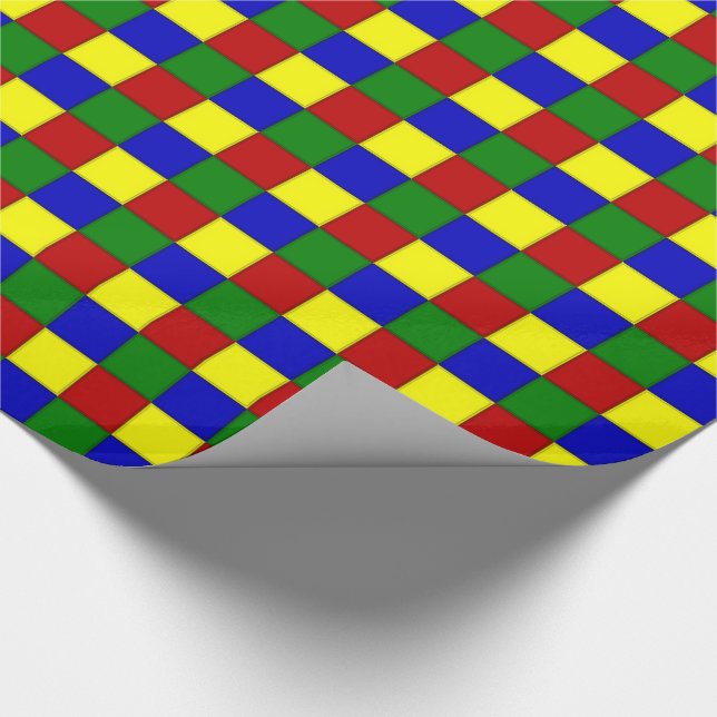 Couleurs primaires, PAPIER À CADEAU Carré biseauté (Coin)