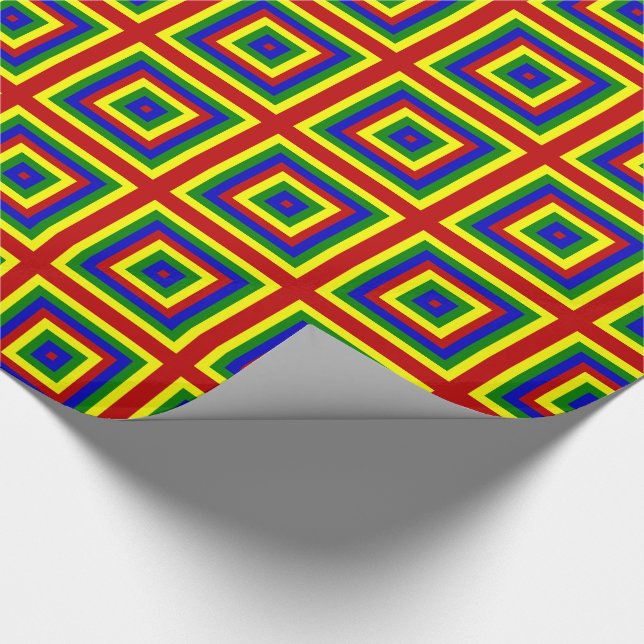 Couleurs primaires, PAPIER À CADEAU CARRÉ LAYÉ (Coin)
