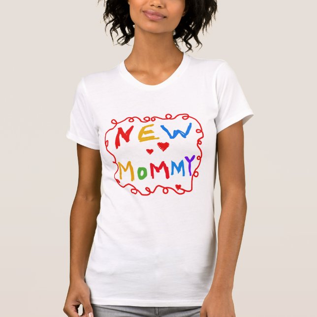 Couleurs primaires Texte Nouveaux T-shirts maman (Devant)