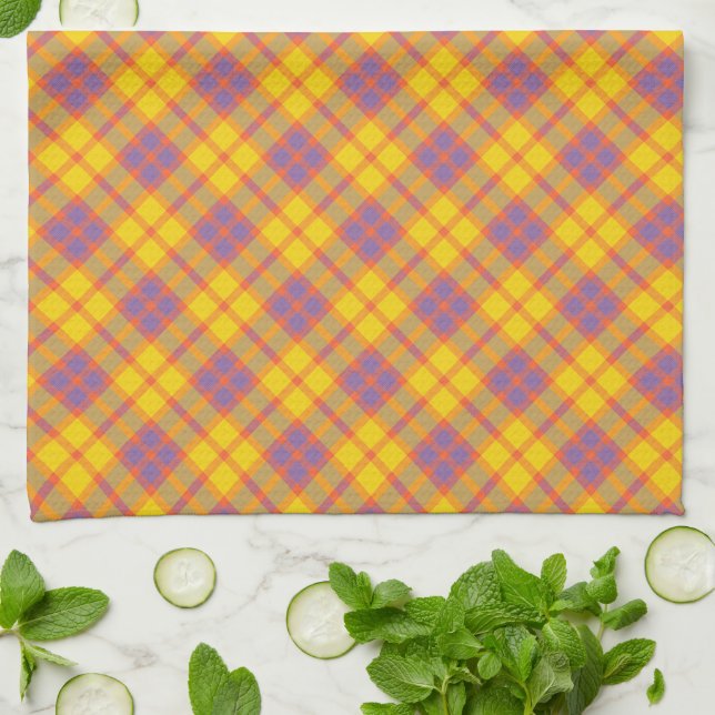 Couleurs printanières Plaid Serviette Motif (Plié)