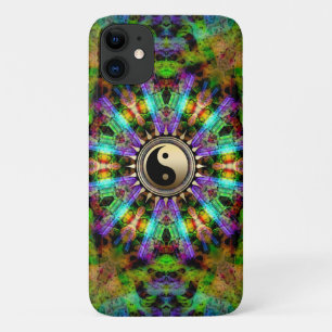 Couleurs psychédéliques Gold YinYang iPhone4 Coque