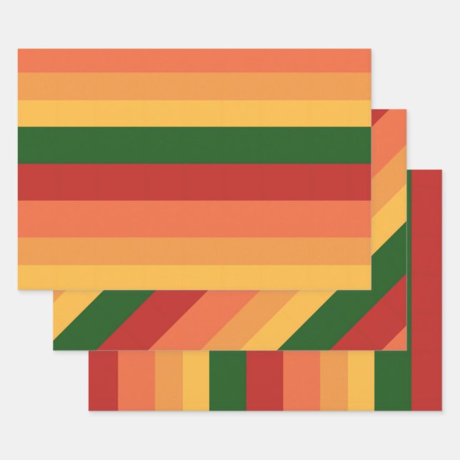 Couleurs rayées des feuilles de papier d'enveloppe (Lot)