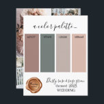 Couleurs rose et sauge vert Mariage pâle Palette C<br><div class="desc">Dusty rose et sauge vert Mariage couleurs Palette Card 2023</div>