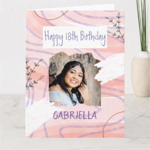 Couleurs rose pastel carte d'anniversaire