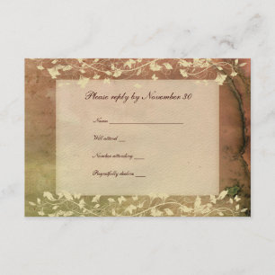 Couleurs rustiques Chic Chaud rsvp avec enveloppes