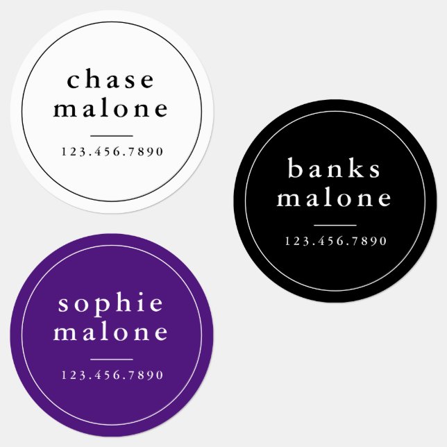 Couleurs Scolaires Simples Étiquette Imperméable N (Groupe)