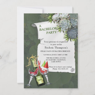 Couleurs Succulentes de blues pâles Bachelor Party