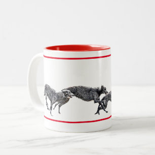 Couleurs Tasse 2 Couleurs, Course de scottish deerhounds
