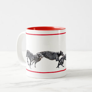 Couleurs Tasse 2 Couleurs, Course de scottish deerhounds