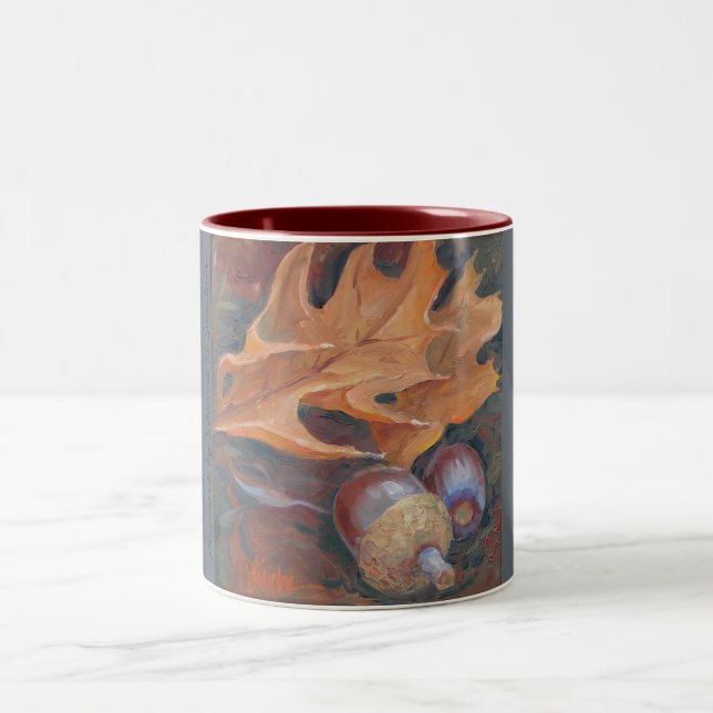 Couleurs tasse de café de 2 tons avec les glands et le (Centre)