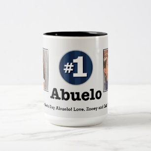 Couleurs Tasse de photo de coutume d'Abuelo 2 du numéro un