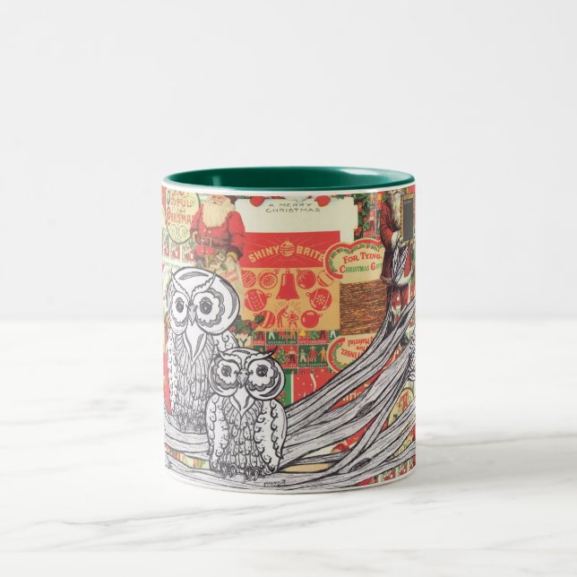 Couleurs Tasse des hiboux 2 de Noël (Centre)