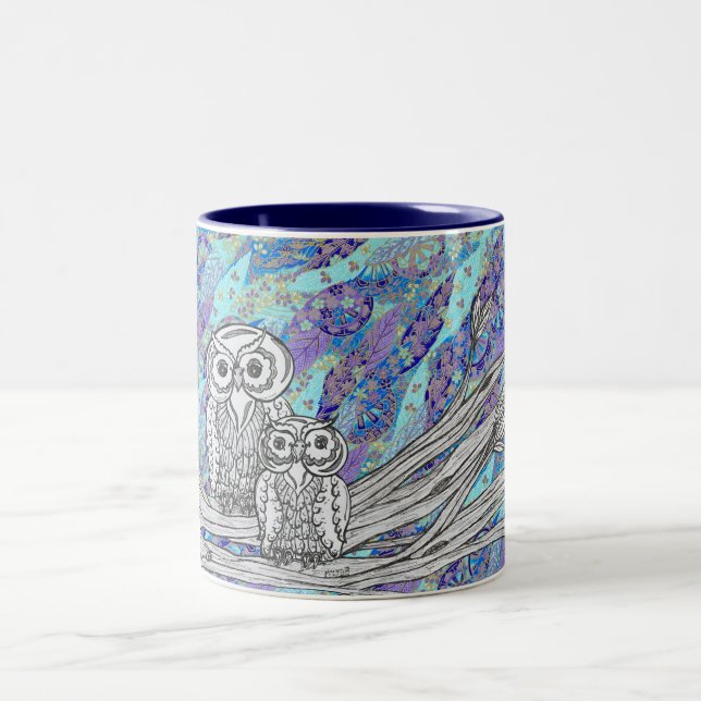Couleurs Tasse des hiboux 2 de papier chinois (Centre)