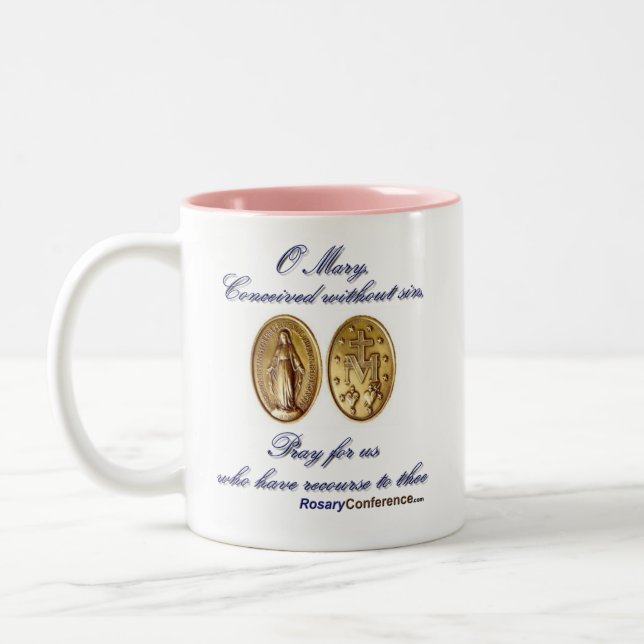 Couleurs Tasse miraculeuse 2 de prière de médaille (Gauche)