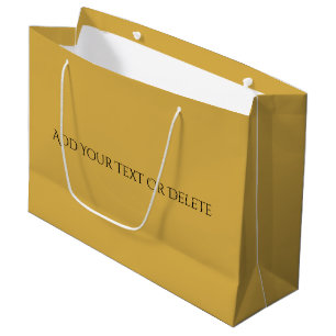 Couleurs tendance - Grand sac cadeau jaune or