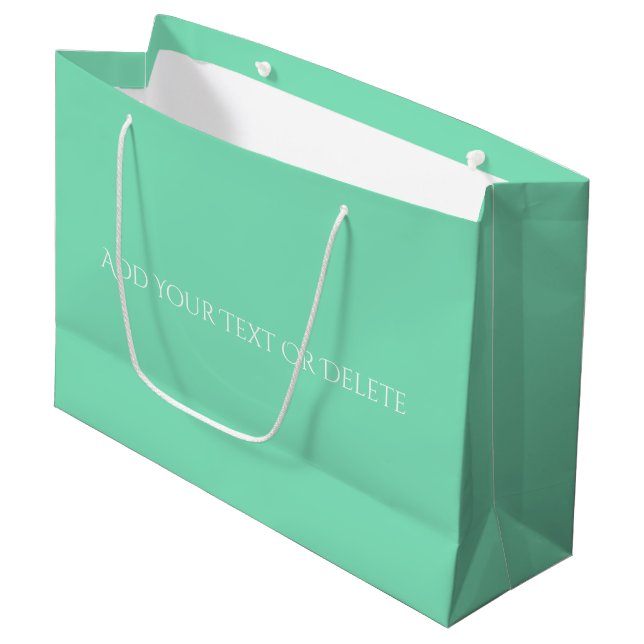 Couleurs tendance - Sac cadeau Minty Green (Devant Angle)