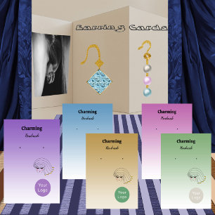 Couleurs violettes, Jolie Fille Cartes D'Oreille V