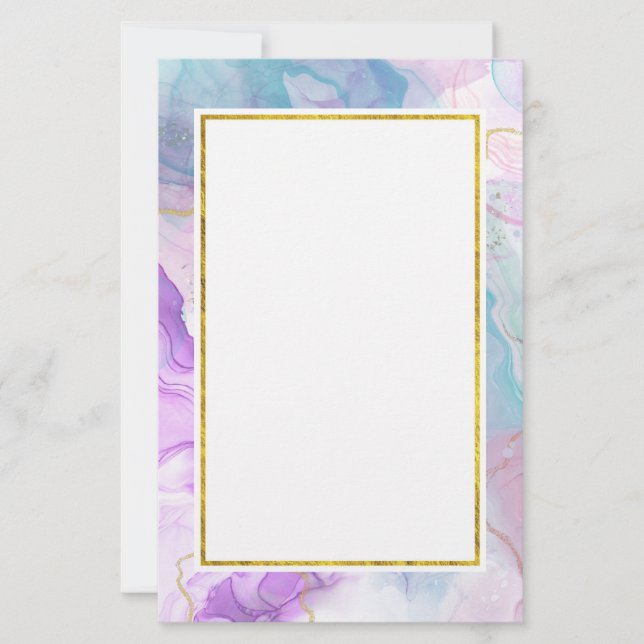 Couleurs violettes, vertes, roses, élégantes (Devant)