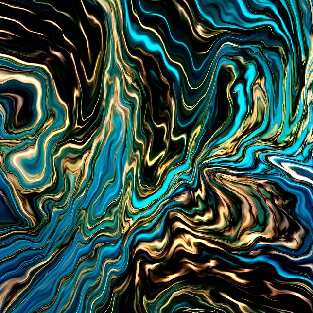 Couleurs vives Marbre Aqua Gold Serviettes ensembl (Créateur téléchargé)