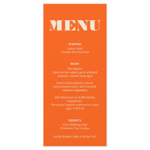 Couleurs vives : Menu