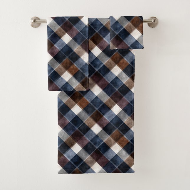 Country Blue Red White Grey Squares   (En situation)