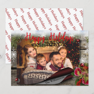 Country Bulletin Board Happy Holidays Carte photo