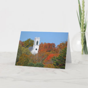 Country Church Steeppe En Automne Carte Note