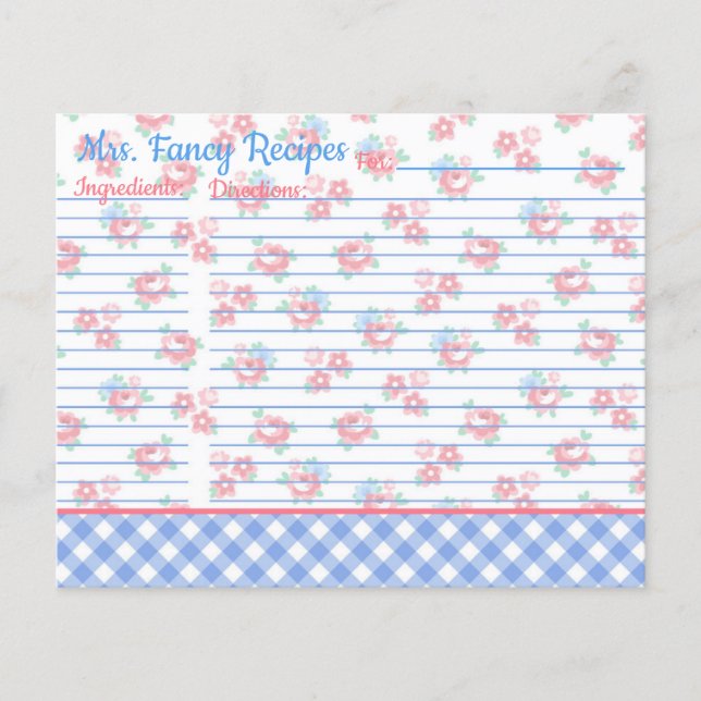 Country Cottage Shabby Chic Floral Personnalisé (Devant)