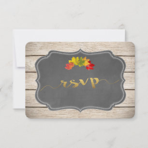 Country Fall Feuilles de musique Mariage RSVP