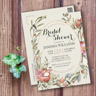 Country Garden Floral Bridal Shower Invitation