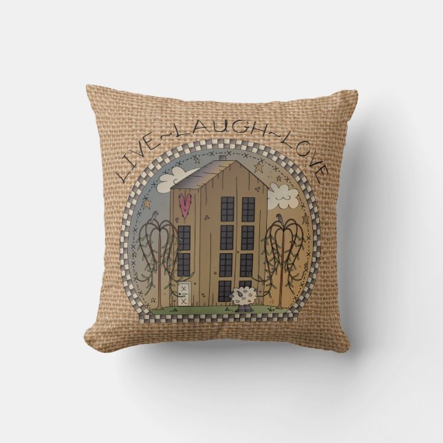 Country House Inspiration faux coussin burlap (Recto)