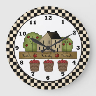 Country Inspiration Apple Horloge murale