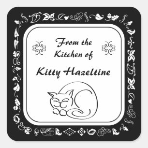 Country Kitchen couchage Chat Canning Étiquettes