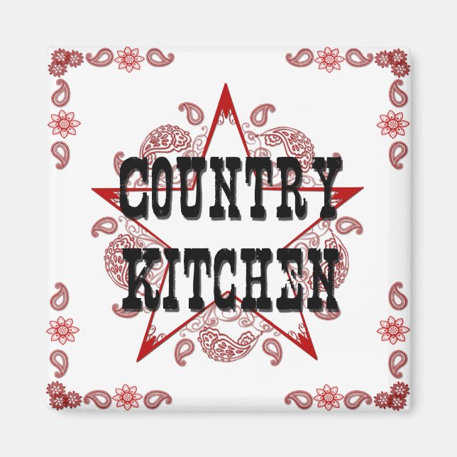 Country Kitchen Red Magnet (Devant)