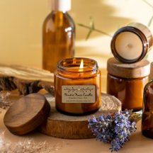 Country Kraft Star et Berries Étiquette de bougies