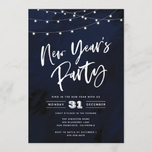 Country Lights New Year's Eve Party Invitation