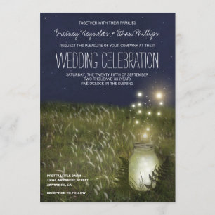 Country Mason Jar + Flucioles Invitations