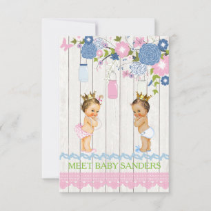 Country Mason Jar Invitation à la révélation