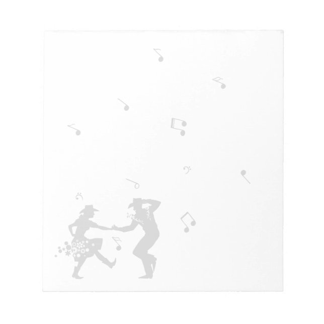 Country Music Dancing Notes musicales Bloc-notes (Devant)