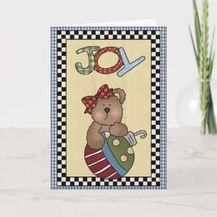 Country Prim Joie Noël Ornament Carte de voeux