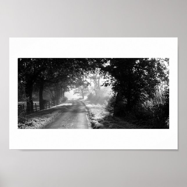 Country Road in Cheshire Poster (Devant)